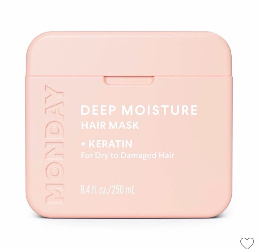 MONDAY Deep Moisture Hair Mask + Keratin, Shea & Argan for Dry/Damaged 8.4oz